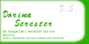 dorina serester business card